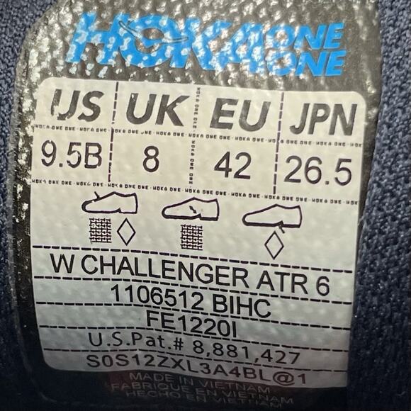 Hoka One One Challenger ATR 6 Running Shoes Womens Size 9.5 B Blue Pink Athletic - Picture 7 of 11